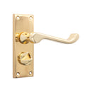 Spira Brass - Victorian Scroll Privacy Lever Handle 115mm  - Polished Brass - SB1413PB - Choice Handles