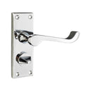 Spira Brass - Victorian Scroll Privacy Lever Handle 115mm  - Polished Chrome - SB1413PC - Choice Handles