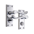Spira Brass - Victorian Scroll Privacy Lever Handle 115mm  - Polished Chrome - SB1413PC - Choice Handles