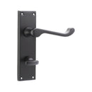 Spira Brass - Victorian Scroll Privacy Lever Handle 150mm  - Matt Black - SB1422BLK - Choice Handles