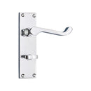 Spira Brass - Victorian Scroll Privacy Lever Handle 150mm  - Polished Chrome - SB1422PC - Choice Handles
