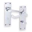 Spira Brass - Victorian Scroll Privacy Lever Handle 150mm  - Polished Chrome - SB1422PC - Choice Handles