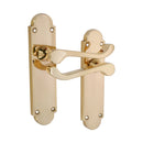 Spira Brass - Oakley Lever on Backplate Latch Polished Brass - SB1423PB - Choice Handles
