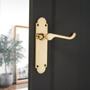 Spira Brass - Oakley Lever on Backplate Latch Polished Brass - SB1423PB - Choice Handles