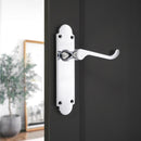 Spira Brass - Oakley Lever on Backplate Latch Polished Chrome - SB1423PC - Choice Handles
