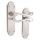 Spira Brass - Oakley Lever on Backplate Latch Satin Nickel - SB1423SN - Choice Handles