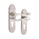 Spira Brass - Oakley Lever on Backplate Euro Satin Nickel - SB1424SN - Choice Handles