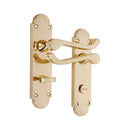Spira Brass - Oakley Lever on Backplate Bathroom Polished Brass - SB1425PB - Choice Handles