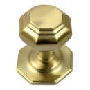 Prima - Octagonal Centre Door Knob - Satin Brass - SB15B