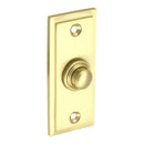 Prima - Stepped Door Bell Push 74mm x 32mm - Satin Brass - SB183