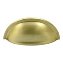 Prima - Concealed Cabinet Cupboard Pull Handle 90mm x 45mm - Satin Brass - SB2006