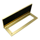 Prima - Draught Excluder / Front Door Letter Plate Tidy 310mm x 115mm - Satin Brass - SB2012B