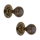 Spira Brass - Ball Door Knob  - Antique - SB2102AT - Choice Handles