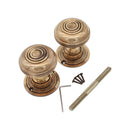 Spira Brass - Bloxwich Large 60mm Rim/Mortice Door Knob  - Aged Brass - SB2104AB - Choice Handles