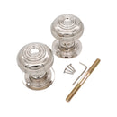 Spira Brass - Bloxwich Large 60mm Rim/Mortice Door Knob  - Polished Nickel - SB2104PN - Choice Handles