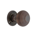 Spira Brass - Beehive 50mm Rim/Mortice Door Knob  - Aged Bronze - SB2105ABZ - Choice Handles