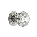 Spira Brass - Beehive 50mm Rim/Mortice Door Knob  - Polished Nickel - SB2105PN - Choice Handles