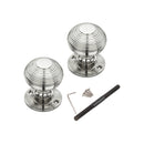 Spira Brass - Beehive 50mm Rim/Mortice Door Knob  - Polished Nickel - SB2105PN - Choice Handles