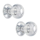 Spira Brass - Beehive Large 60mm Mortice Door Knob  - Polished Chrome - SB2106PC - Choice Handles