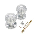 Spira Brass - Beehive Large 60mm Mortice Door Knob  - Polished Chrome - SB2106PC - Choice Handles