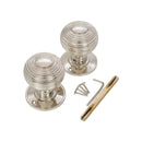 Spira Brass - Beehive Large 60mm Mortice Door Knob  - Polished Nickel - SB2106PN - Choice Handles