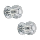 Spira Brass - Beehive Large 60mm Mortice Door Knob  - Satin Chrome - SB2106SC - Choice Handles
