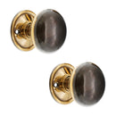 Spira Brass - Cottage Large 50mm Mortice/Rim Door Knob Aged Brass - SB2107AB - Choice Handles