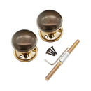 Spira Brass - Cottage Large 50mm Mortice/Rim Door Knob Aged Brass - SB2107AB - Choice Handles
