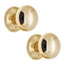 Spira Brass - Cottage Large 50mm Rim/Mortice Door Knob  - Polished Brass - SB2107PB - Choice Handles