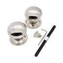 Spira Brass - Cottage Large 50mm Rim/Mortice Door Knob  - Polished Nickel - SB2107PN - Choice Handles
