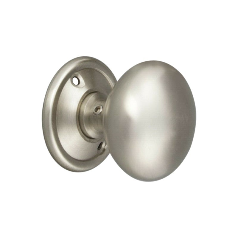 Spira Brass - Cottage Large 50mm Rim/Mortice Door Knob  - Satin Chrome - SB2107SC - Choice Handles