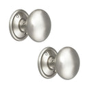 Spira Brass - Cottage Large 50mm Rim/Mortice Door Knob  - Satin Chrome - SB2107SC - Choice Handles