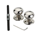 Spira Brass - Cottage Small 40mm Rim/Mortice Door Knob  - Polished Nickel - SB2108PN - Choice Handles