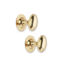 Spira Brass - Oval Mortice Door Knob  - Polished Brass - SB2109PB - Choice Handles