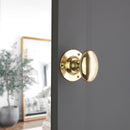 Spira Brass - Oval Mortice Door Knob  - Polished Brass - SB2109PB - Choice Handles