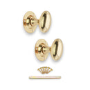 Spira Brass - Oval Mortice Door Knob  - Polished Brass - SB2109PB - Choice Handles