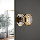 Spira Brass - Octagonal Mortice Door Knob Aged Brass - SB2110AB - Choice Handles
