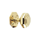 Spira Brass - Octagonal Mortice Door Knobs  - Polished Brass - SB2110PB - Choice Handles