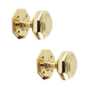Spira Brass - Octagonal Mortice Door Knobs  - Polished Brass - SB2110PB - Choice Handles