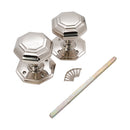 Spira Brass - Octagonal Mortice Door Knobs  - Polished Nickel - SB2110PN - Choice Handles