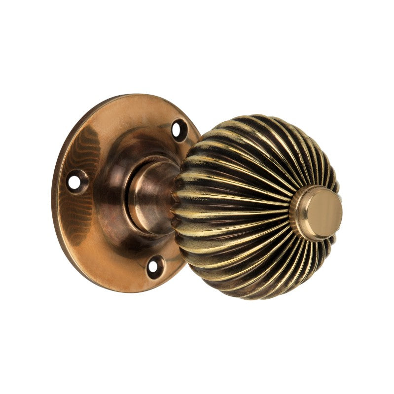 Spira Brass - Regency Mortice Door Knob  - Aged Brass - SB2111AB - Choice Handles