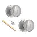 Spira Brass - Victorian Door Knob  - Satin Chrome - SB2114SC - Choice Handles