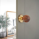 Spira Brass - Rosewood Beehive Rim/Mortice Door Knob  - Aged Brass - SB2116AB - Choice Handles