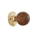 Spira Brass - Rosewood Beehive Rim/Mortice Door Knob  - Polished Brass - SB2116PB - Choice Handles