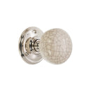 Spira Brass - Crackled Porcelain Mortice Door Knob  - Polished Nickel - SB2117PN - Choice Handles