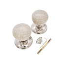 Spira Brass - Crackled Porcelain Mortice Door Knob  - Polished Nickel - SB2117PN - Choice Handles