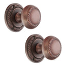 Spira Brass - Georgian Mortice Door Knob  - Aged Bronze - SB2119ABZ - Choice Handles