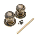 Spira Brass - Georgian Mortice Door Knob  - Antique Brass - SB2119ANT - Choice Handles