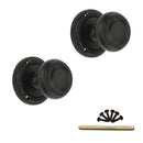 Spira Brass - Georgian Mortice Door Knob  - Matt Black - SB2119BLK - Choice Handles
