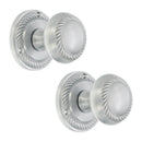 Spira Brass - Georgian Mortice Door Knob  - Satin Chrome - SB2119SC - Choice Handles